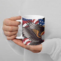 United States and American Samoa Ceramic Mug USA Flag Eagle With Seal Tropical Flowers LT14 - Polynesian Pride