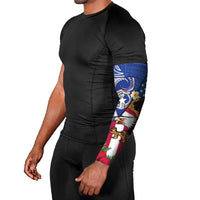 United States and Northern Mariana Islands Arm Sleeves USA Flag Eagle CNMI Latte Stone Tropical Flowers