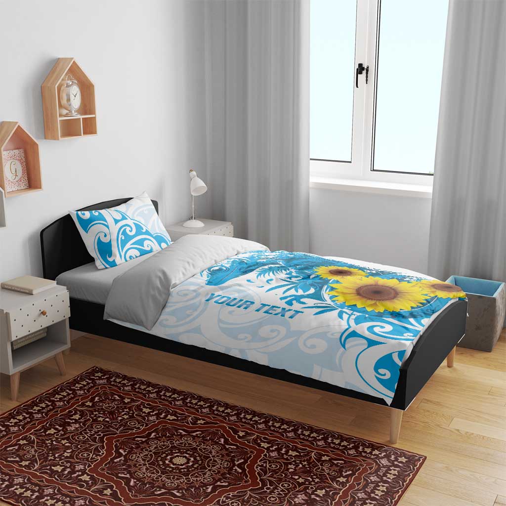 New Zealand Autism Awareness Month Bedding Set Takiwatanga Maori Lizard With Sunflower