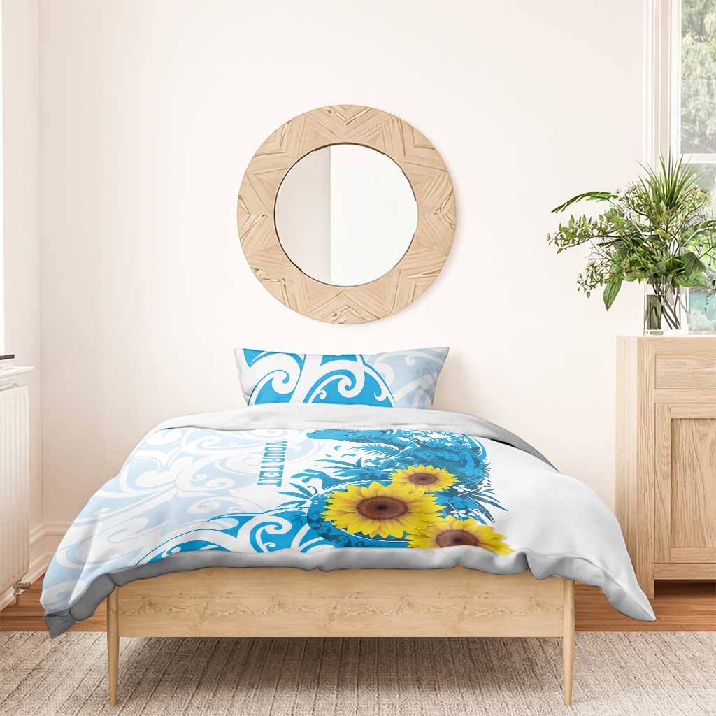 New Zealand Autism Awareness Month Bedding Set Takiwatanga Maori Lizard With Sunflower