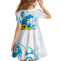 New Zealand Autism Awareness Month Family Matching Mermaid Dress and Hawaiian Shirt Takiwatanga Maori Lizard With Sunflower