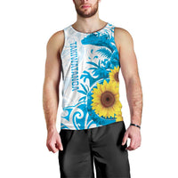 New Zealand Autism Awareness Month Men Tank Top Takiwatanga Maori Lizard With Sunflower