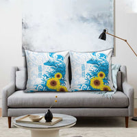 New Zealand Autism Awareness Month Pillow Cover Takiwatanga Maori Lizard With Sunflower - Polynesian Pride