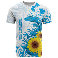 New Zealand Autism Awareness Month T Shirt Takiwatanga Maori Lizard With Sunflower