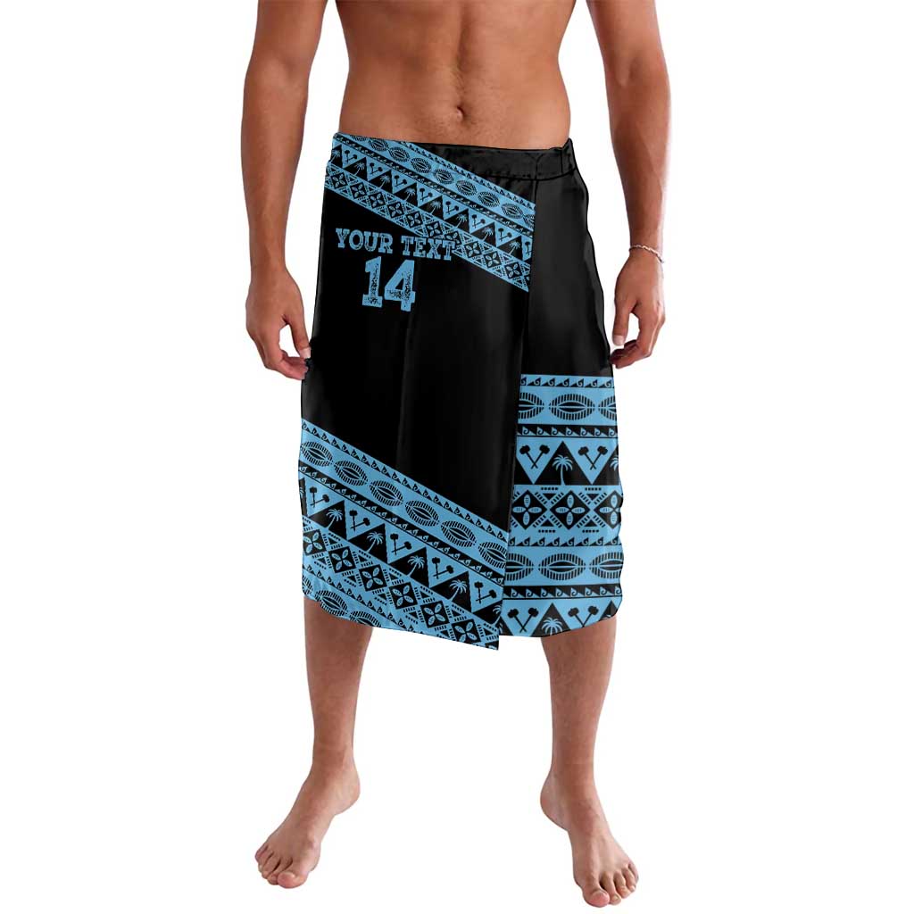 Fiji Rugby 2025 Custom Lavalava Fijian Tapa Toso Viti Toso - Black