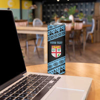 Fiji Rugby 2025 Custom Skinny Tumbler Fijian Tapa Toso Viti Toso - Black