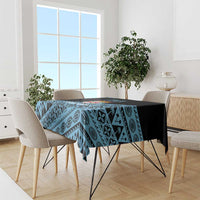 Fiji Rugby 2025 Custom Tablecloth Fijian Tapa Toso Viti Toso - Black