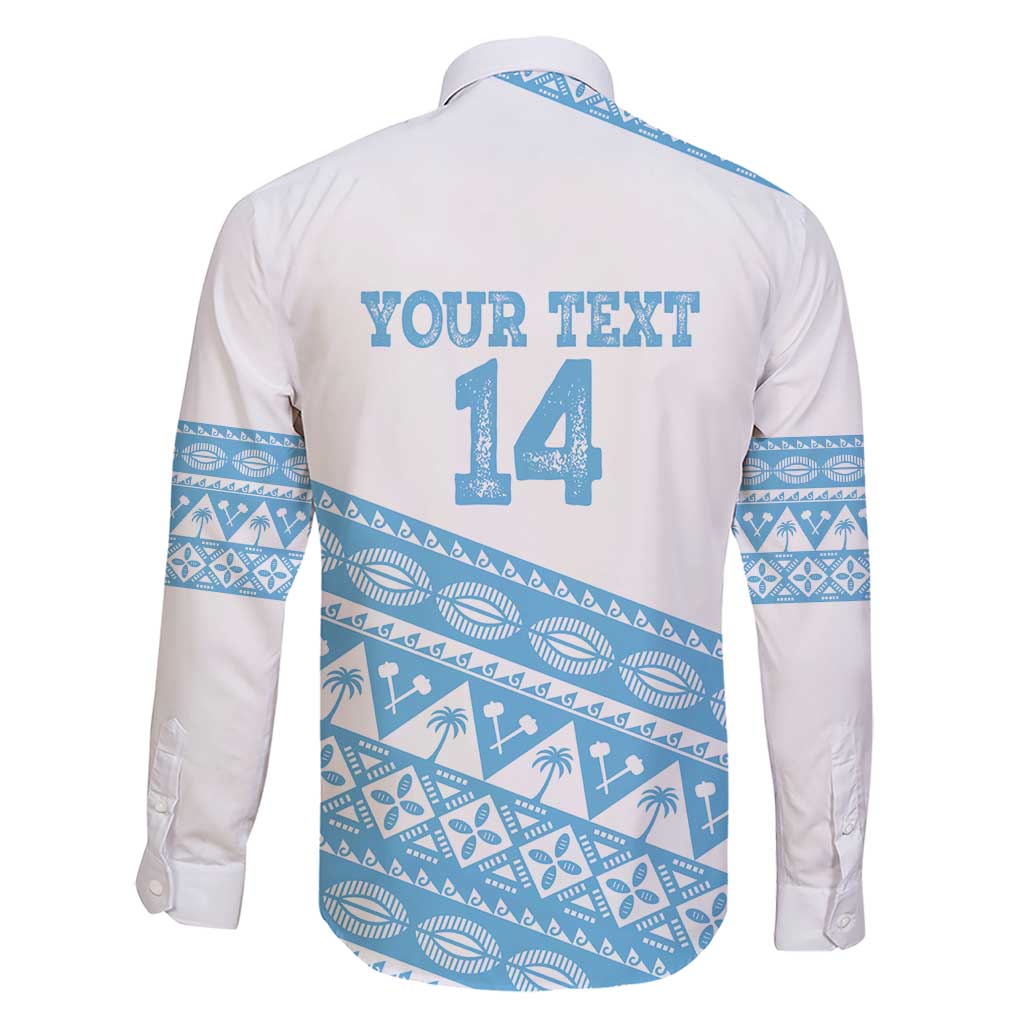 Fiji Rugby 2025 Custom Family Matching Short Sleeve Bodycon Dress and Hawaiian Shirt Fijian Tapa Toso Viti Toso - White