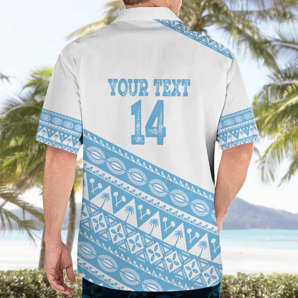 Fiji Rugby 2025 Custom Hawaiian Shirt Fijian Tapa Toso Viti Toso - White
