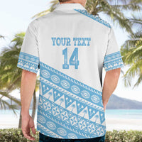 Fiji Rugby 2025 Custom Hawaiian Shirt Fijian Tapa Toso Viti Toso - White