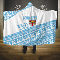 Fiji Rugby 2025 Custom Hooded Blanket Fijian Tapa Toso Viti Toso - White