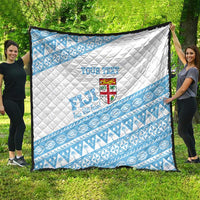 Fiji Rugby 2025 Custom Quilt Fijian Tapa Toso Viti Toso - White
