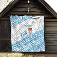 Fiji Rugby 2025 Custom Quilt Fijian Tapa Toso Viti Toso - White