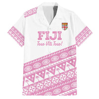 Fiji Rugby 2025 Custom Hawaiian Shirt Fijian Tapa Toso Viti Toso - Pink