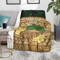 Bula Fiji Kava Bowl Blanket Fijian Tapa Cloth Vintage Vibe