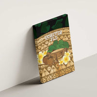 Bula Fiji Kava Bowl Canvas Wall Art Fijian Tapa Cloth Vintage Vibe