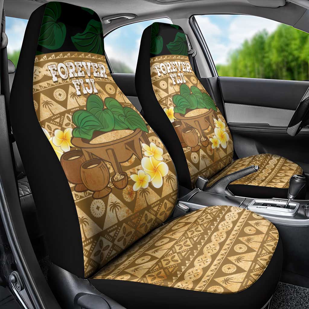 Bula Fiji Kava Bowl Car Seat Cover Fijian Tapa Cloth Vintage Vibe