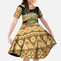 Bula Fiji Kava Bowl Family Matching Mermaid Dress and Hawaiian Shirt Fijian Tapa Cloth Vintage Vibe