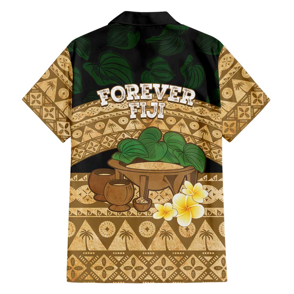 Bula Fiji Kava Bowl Family Matching Short Sleeve Bodycon Dress and Hawaiian Shirt Fijian Tapa Cloth Vintage Vibe
