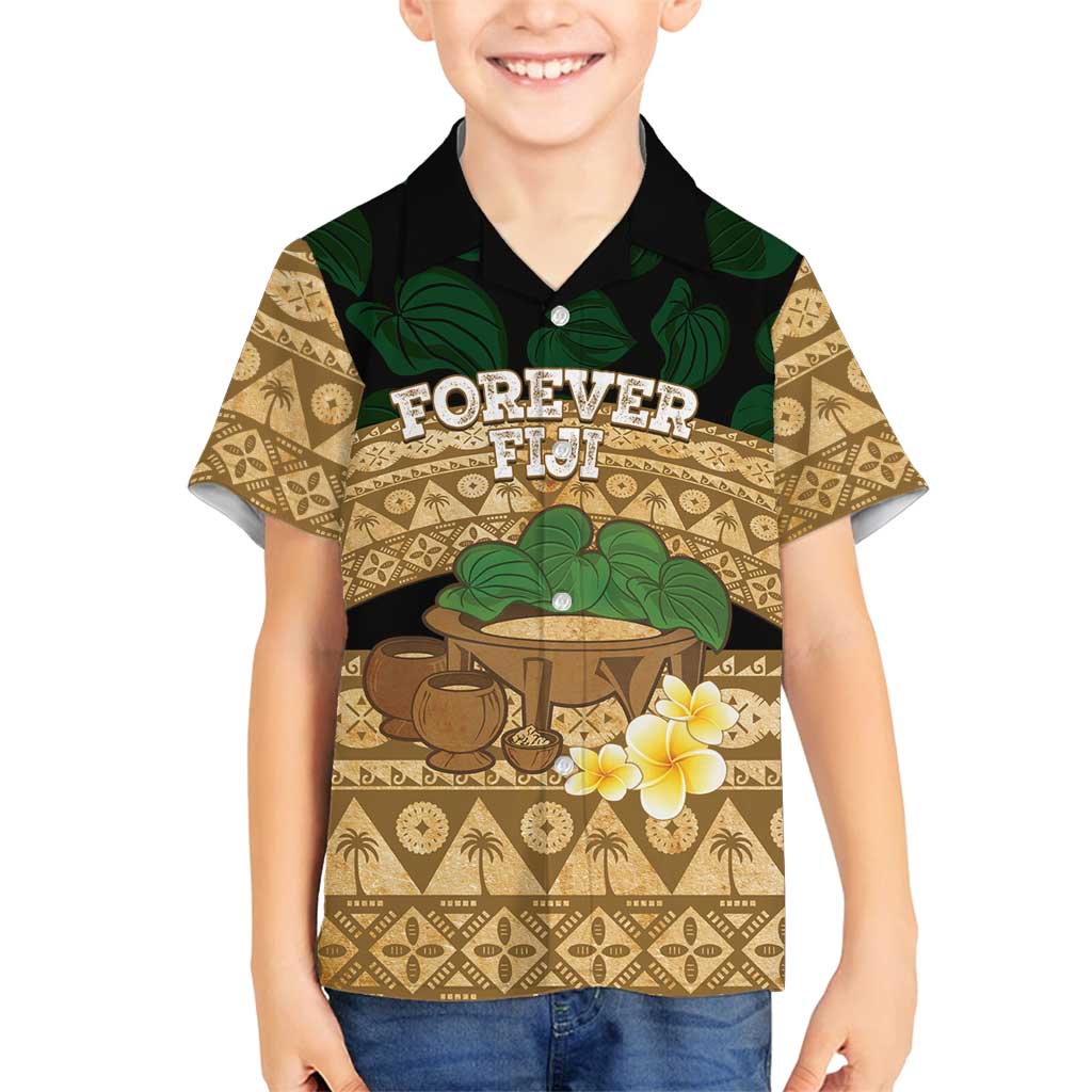 Bula Fiji Kava Bowl Family Matching Summer Maxi Dress and Hawaiian Shirt Fijian Tapa Cloth Vintage Vibe