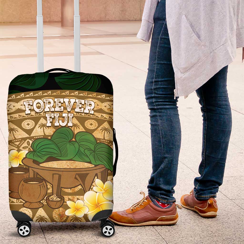 Bula Fiji Kava Bowl Luggage Cover Fijian Tapa Cloth Vintage Vibe