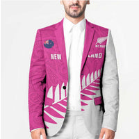 New Zealand Silver Fern Rugby Custom Blazer Go All Black Maori Pink Version - Polynesian Pride
