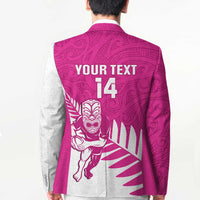 New Zealand Silver Fern Rugby Custom Blazer Go All Black Maori Pink Version - Polynesian Pride