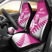 New Zealand Silver Fern Rugby Custom Car Seat Cover Go All Black Maori Pink Version