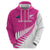 New Zealand Silver Fern Rugby Custom Hoodie Go All Black Maori Pink Version