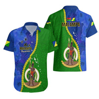 Matching Outfit For Couples Vanuatu Malampa Province Puletasi Dress and Hawaiian Shirt Turtle Sand Drawing Unique Tapa LT14 No Dress Green - Polynesian Pride