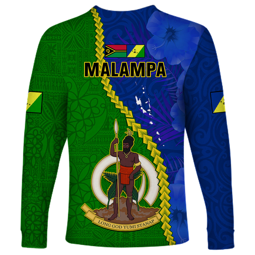 Vanuatu Malampa Province Long Sleeve Shirt Turtle Sand Drawing Unique Tapa Pattern LT14 - Polynesian Pride