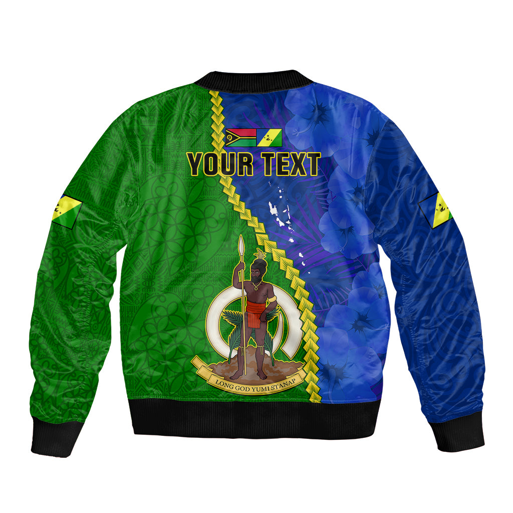 Personalised Vanuatu Malampa Province Bomber Jacket Turtle Sand Drawing Unique Tapa Pattern LT14 - Polynesian Pride