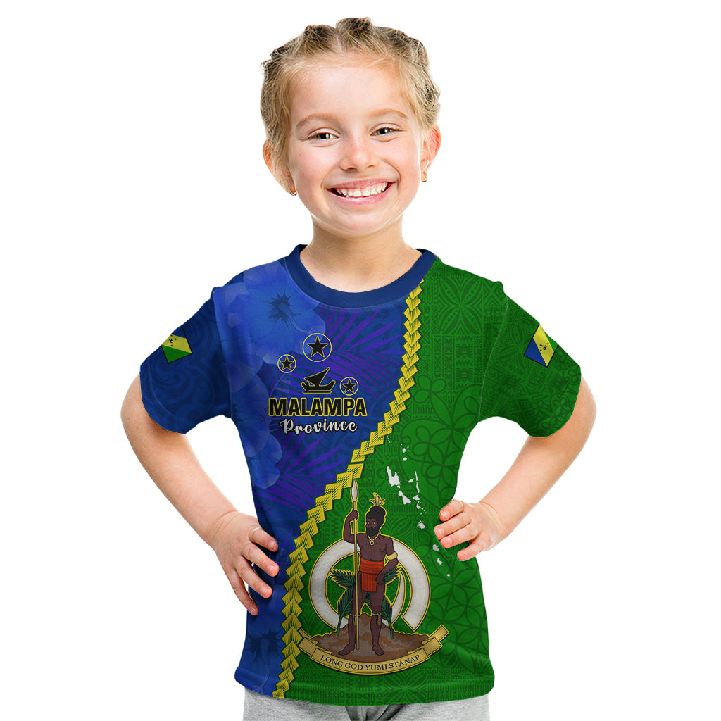 Personalised Vanuatu Malampa Province Kid T Shirt Turtle Sand Drawing Unique Tapa Pattern LT14 Green - Polynesian Pride
