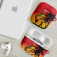 Custom Papua New Guinea Cricket AirPods Case PNG Barramundis - Polynesian Pride
