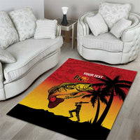 Custom Papua New Guinea Cricket Area Rug PNG Barramundis - Polynesian Pride