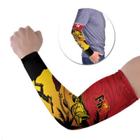 Custom Papua New Guinea Cricket Arm Sleeves PNG Barramundis - Polynesian Pride