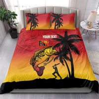 Custom Papua New Guinea Cricket Bedding Set PNG Barramundis - Polynesian Pride