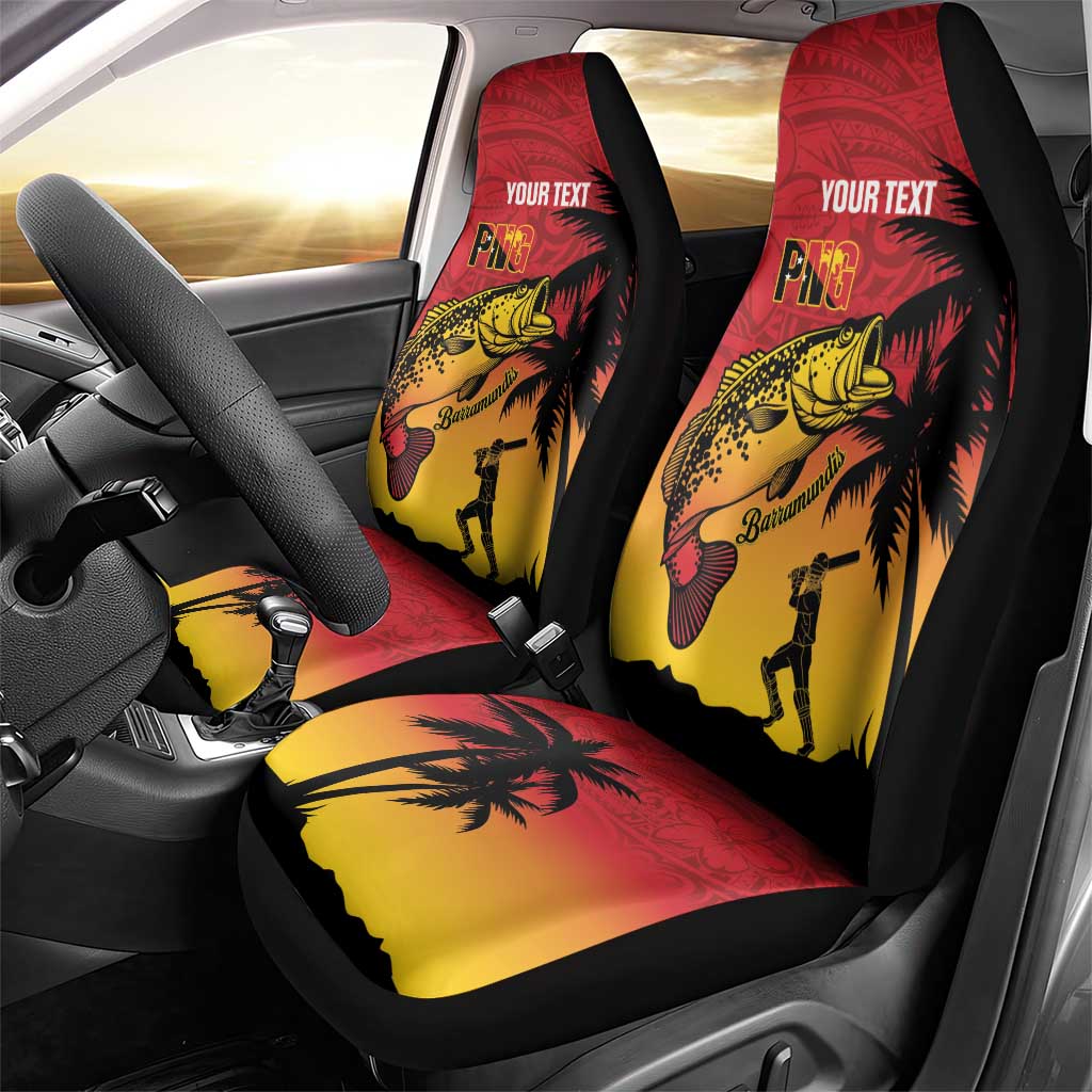 Custom Papua New Guinea Cricket Car Seat Cover PNG Barramundis - Polynesian Pride