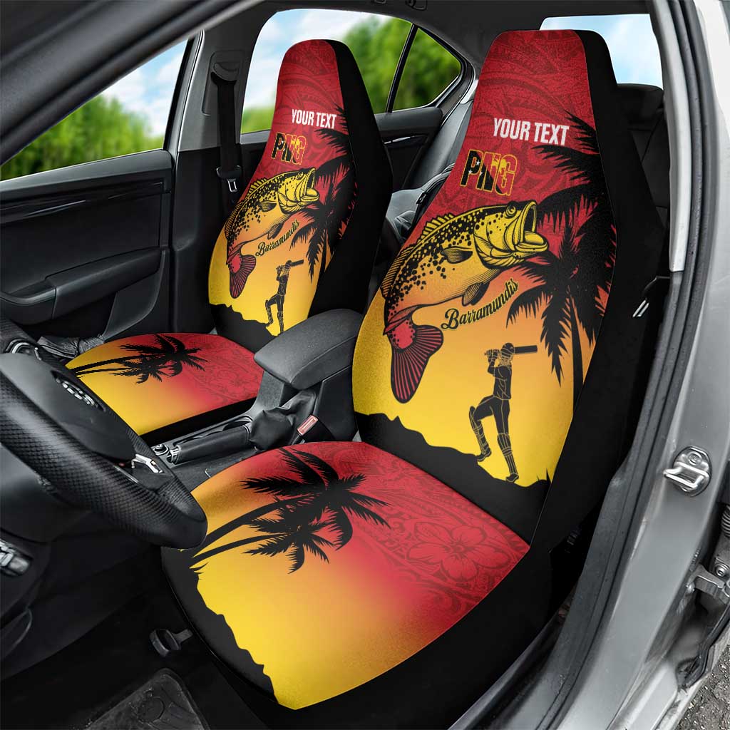 Custom Papua New Guinea Cricket Car Seat Cover PNG Barramundis - Polynesian Pride