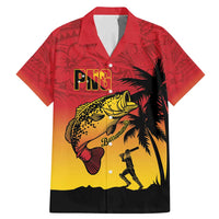 Custom Papua New Guinea Cricket Family Matching Mermaid Dress and Hawaiian Shirt PNG Barramundis - Polynesian Pride