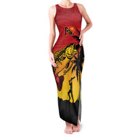 Custom Papua New Guinea Cricket Family Matching Tank Maxi Dress and Hawaiian Shirt PNG Barramundis - Polynesian Pride