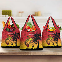 Custom Papua New Guinea Cricket Grocery Bag PNG Barramundis - Polynesian Pride