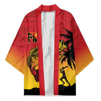 Custom Papua New Guinea Cricket Kimono PNG Barramundis LT14 Unisex Red - Polynesian Pride