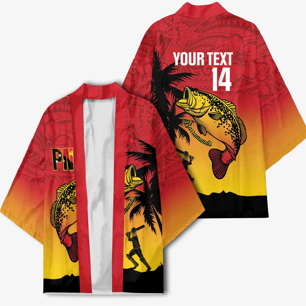 Custom Papua New Guinea Cricket Kimono PNG Barramundis LT14 - Polynesian Pride