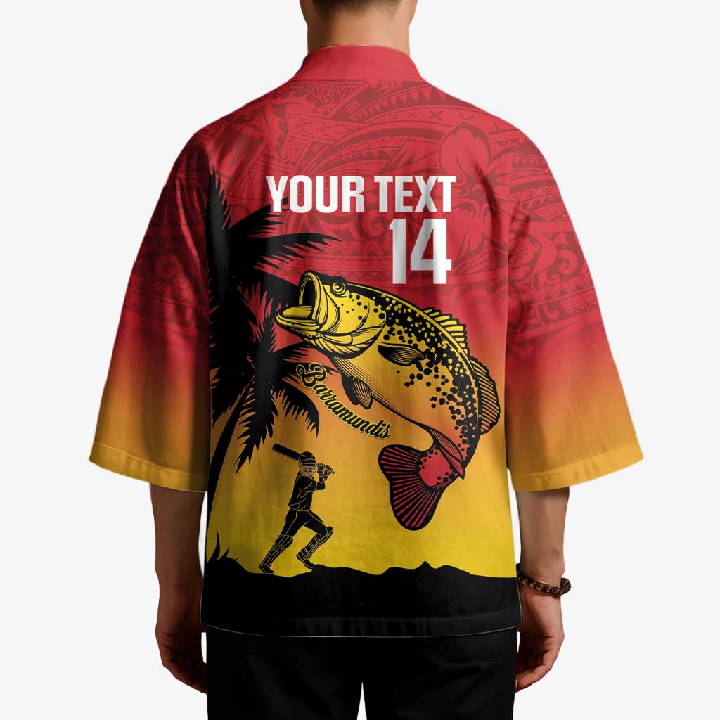 Custom Papua New Guinea Cricket Kimono PNG Barramundis LT14 - Polynesian Pride