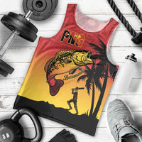 Custom Papua New Guinea Cricket Men Tank Top PNG Barramundis - Polynesian Pride