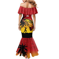 Custom Papua New Guinea Cricket Mermaid Dress PNG Barramundis - Polynesian Pride