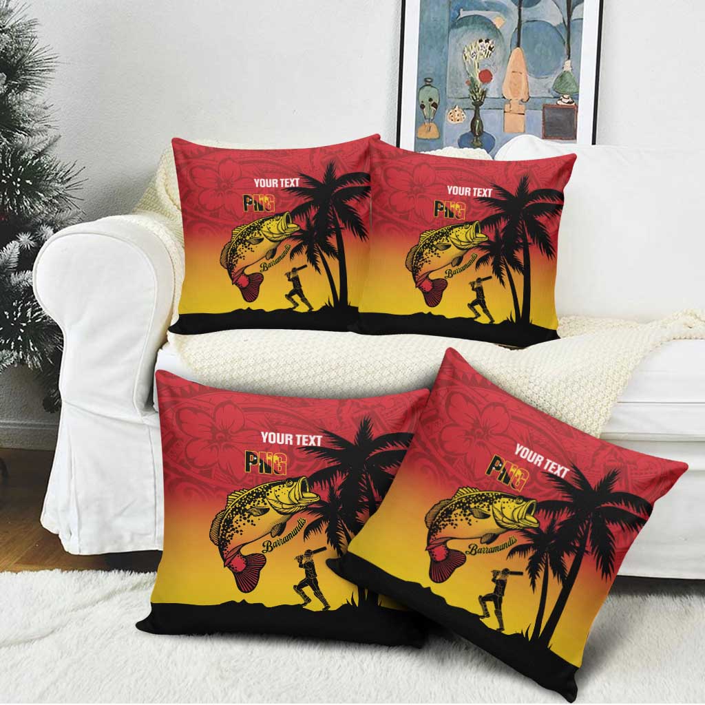 Custom Papua New Guinea Cricket Pillow Cover PNG Barramundis - Polynesian Pride