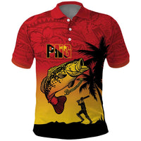 Custom Papua New Guinea Cricket Polo Shirt PNG Barramundis - Polynesian Pride