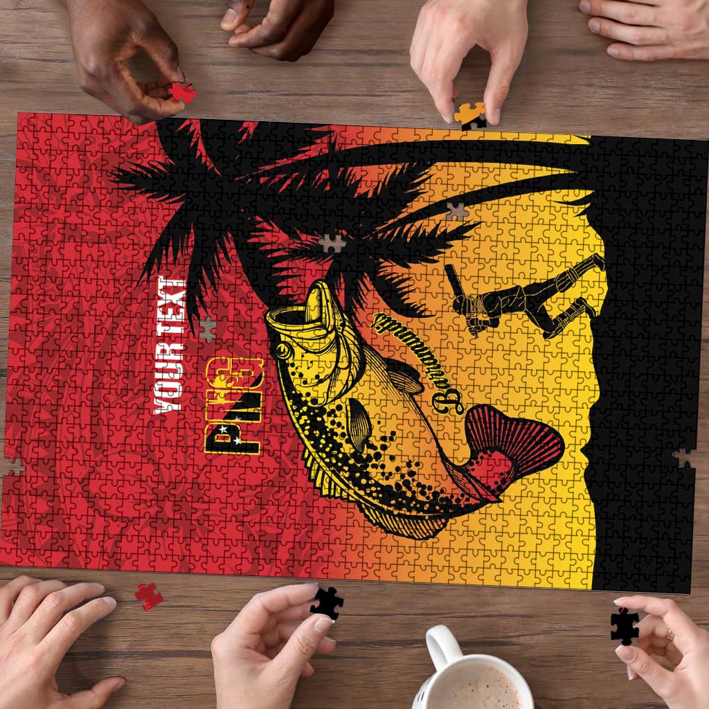 Custom Papua New Guinea Cricket Puzzle PNG Barramundis LT14 - Polynesian Pride